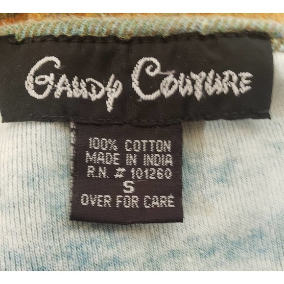 Gandy Couture size small vintage 3/4 sleeve blouse - Picture 4 of 4